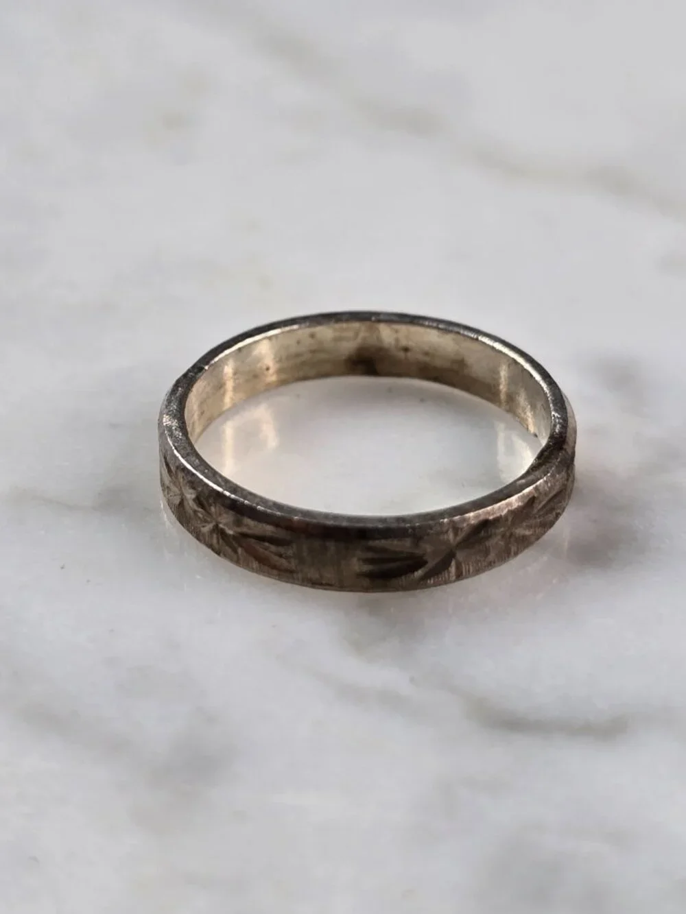 Womens Girls Vintage Estate Sterling Silver Modernist Ring 1.6g E4151
